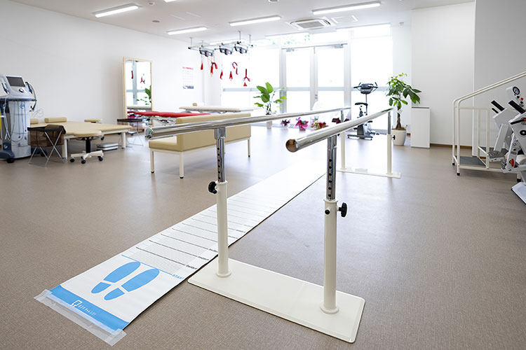 ロコモ 2ステップテスト用マットと平行棒